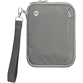 WALNEW Passport Holder Family for 4, RFID Blocking Travel Wallet Women Men, Lightweight Zipper Document Organizer Pouch Bag Credit Cards Case Cover for Travelling