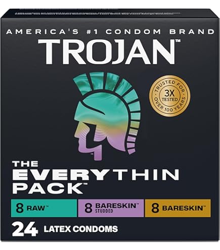 Amazon.com: Trojan Lubricated Latex Condoms, Pleasure Pack