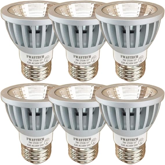 Amazon Fwaytech LEDスポット E26 狭角15度 COB7W JDRφ50 AC100V調光対応 LEDハロゲン電球形