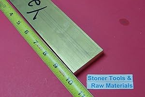 SUPERDI 1/2" x 2" C360 BRASS FLAT BAR 10" long Solid .500" Plate Mill Stock H02