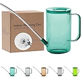Long Spout Watering Can Indoor, Small Watering Cans for House Plants, Flowers, Succulents 33.8oz(Green)