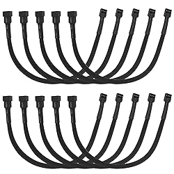 LANMINGLEL 10-Pack PWM 4 Pin Fan Extension