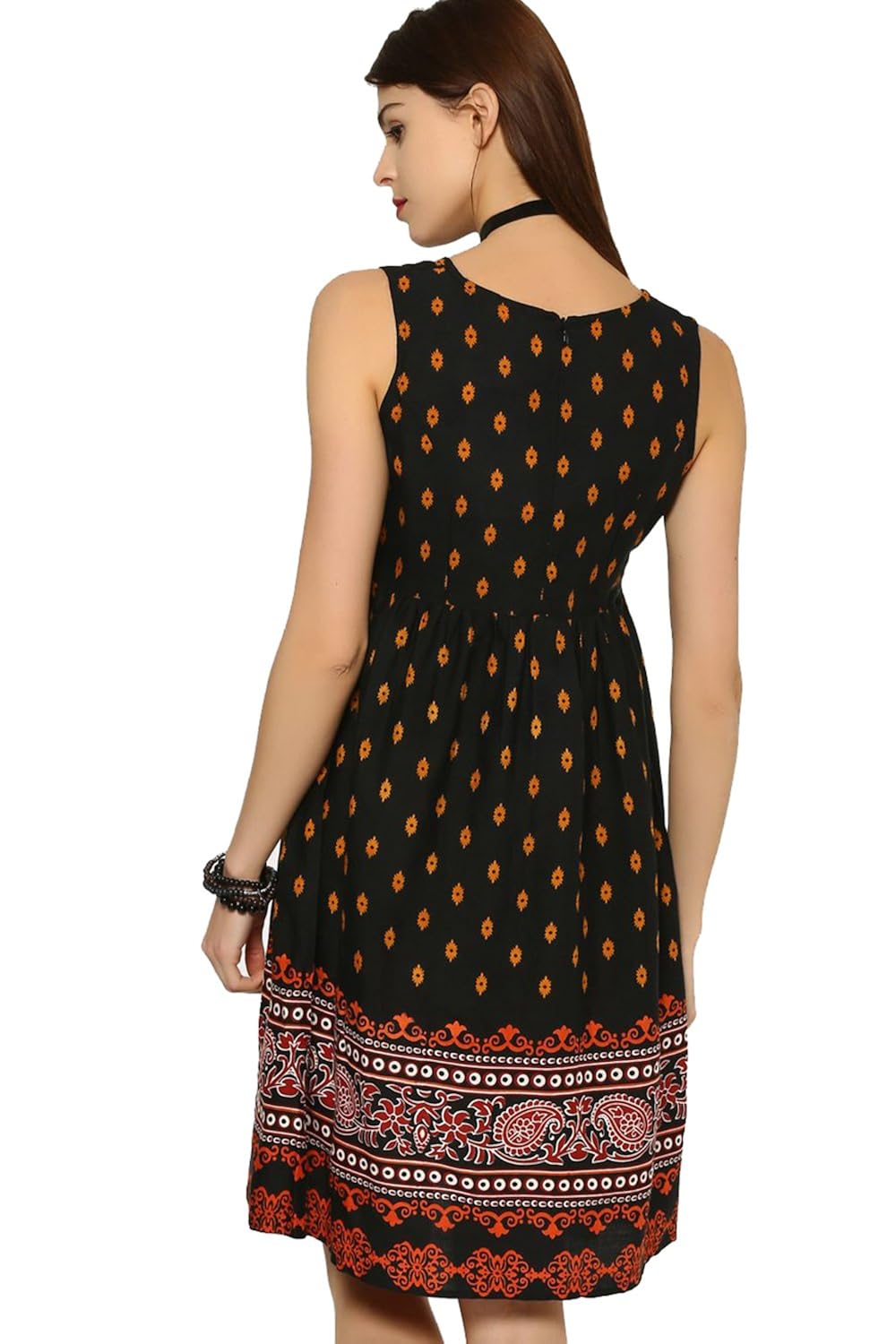 abof women's a-line knee-long dress