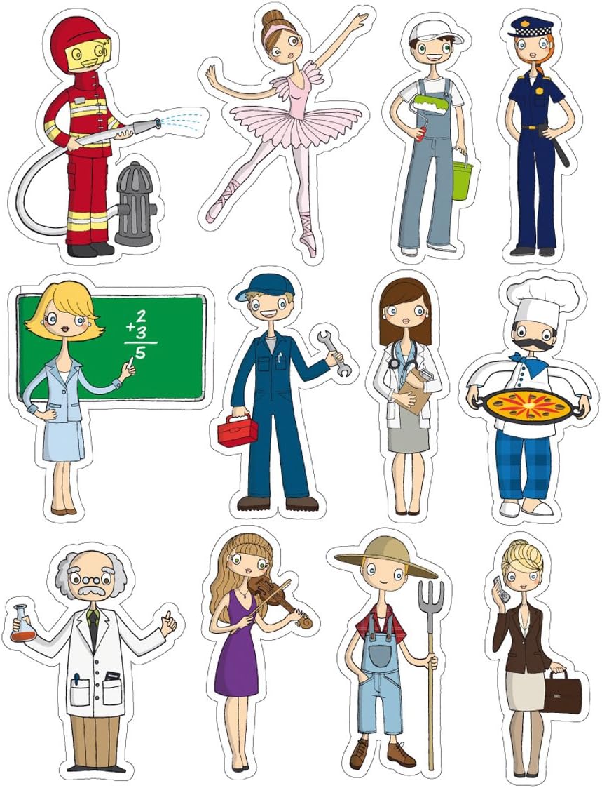 APLI Kids Eraser Bag Professions 3 hojas, Mehrfarbig