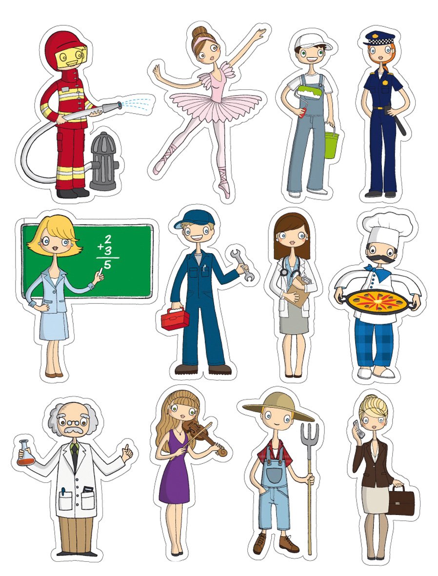 APLI Kids Eraser Bag Professions 3 hojas