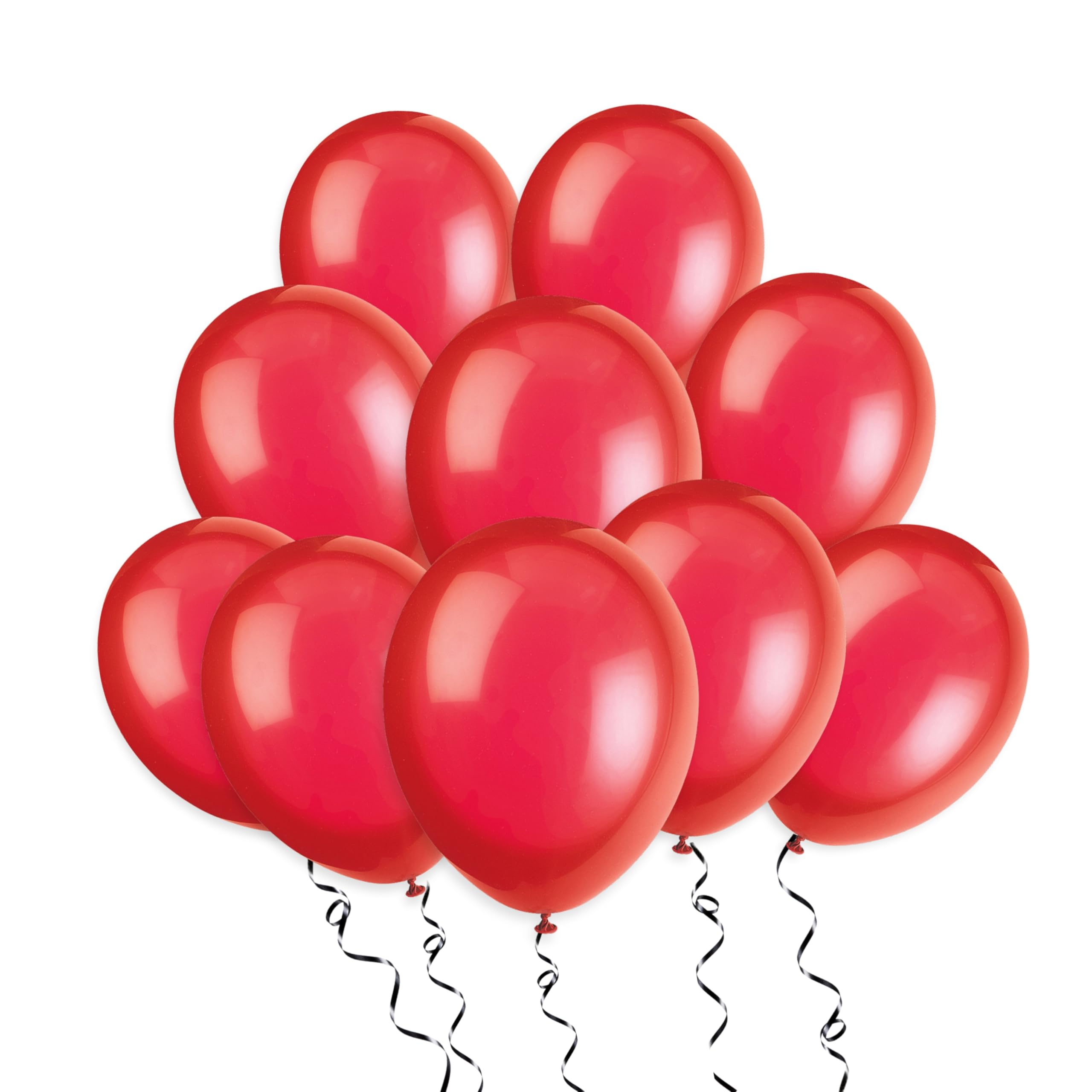 Scarlet Red Premium Latex Balloons (30cm) Pack of 10 - Party Decorations for Celebrations and Events — image 1
