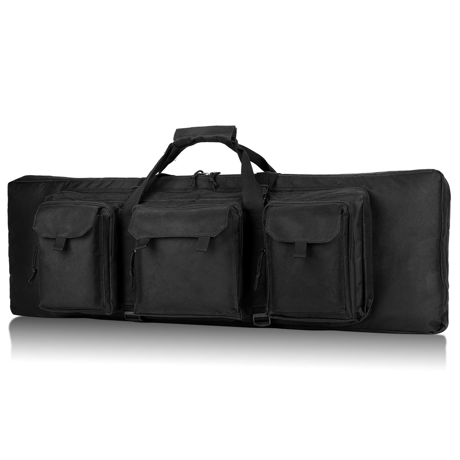 Photo 1 of Kalkal 36" 42" Double Rifle Bag, Thickened Soft Long Rifle Case, Portable Tactical Gun Bag for Shooting Hunting Storage Transportation (Black, 36")