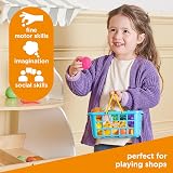 Casdon Fruit & Veg Assorted Toy Basket with 21 Pieces for Children 2+ view 3