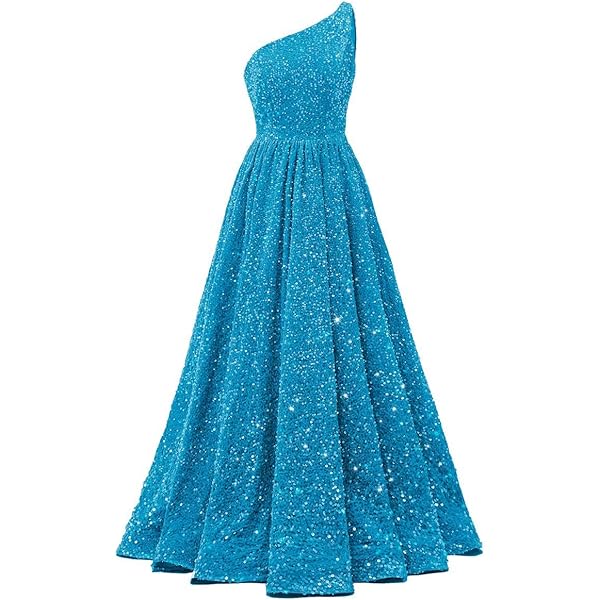 Amazon.com: Prom Dresses Long A Line Formal Evening Dress One Shoulder  Military Ball Gowns Sequins Party Dress with Pockets 2026 Black: Clothing,  Shoes & Jewelry