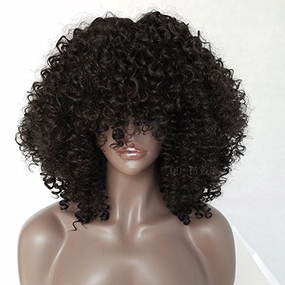qd tizer Billig lockiges Afro Perücken für schwarze Frauen qd tizer Billig lockiges Afro Perücken für schwarze Frauen Hitzebeständig nicht Spitze Kunsthaar Perücken 45 7 cm Amazon Beauty