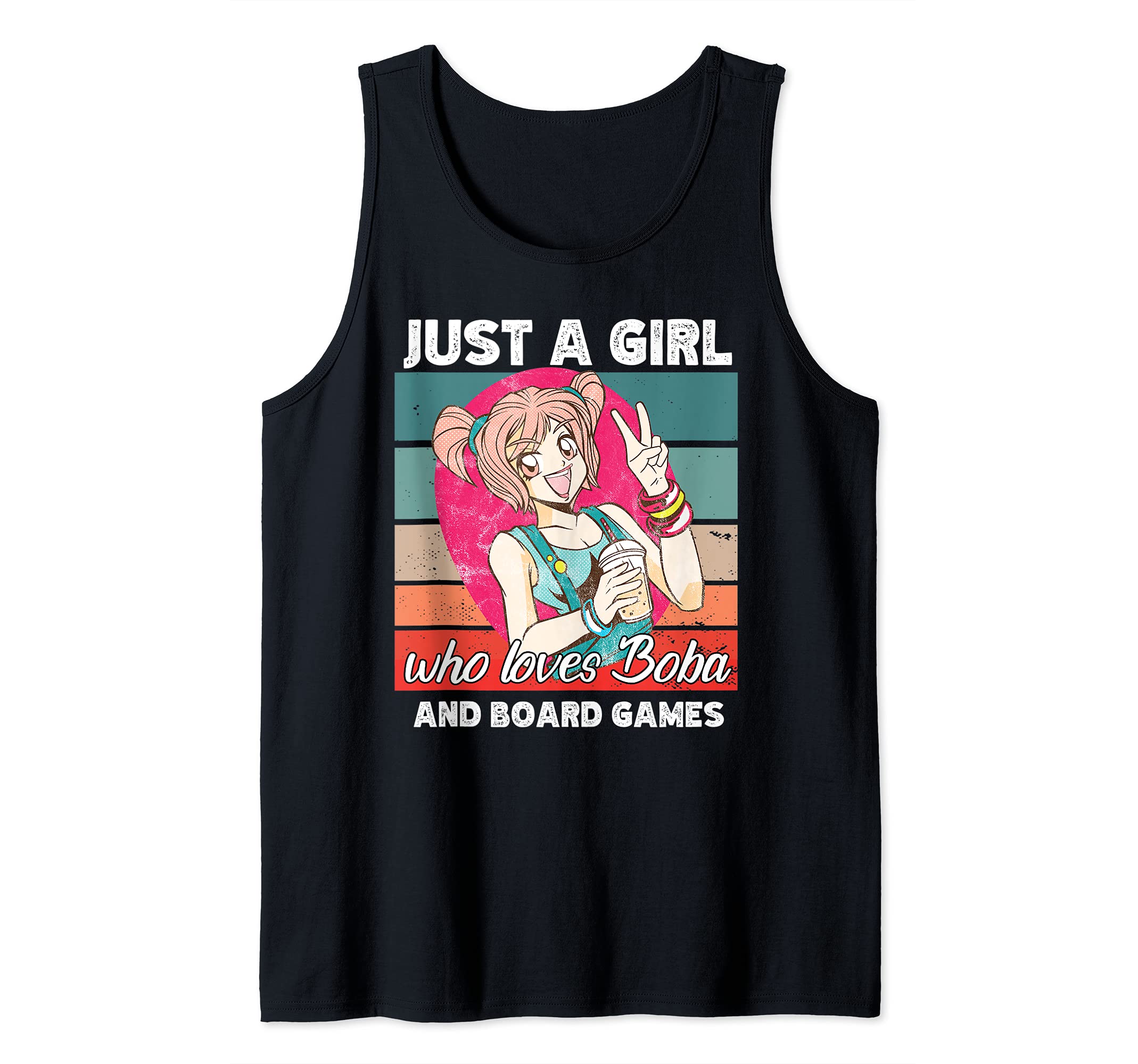 Just a girl who loves boba and Board games kawaii Tank Top