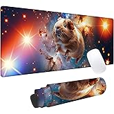 Guinea Pig Gaming Mouse Pad, Office Desk Mat, Anti-Slip Rubber Base Cool Aesthetic Mouse Pads for Computer Laptop Keyboard School Home Desktop Gamer Home Accessories Decor 31.5" x 11.8"