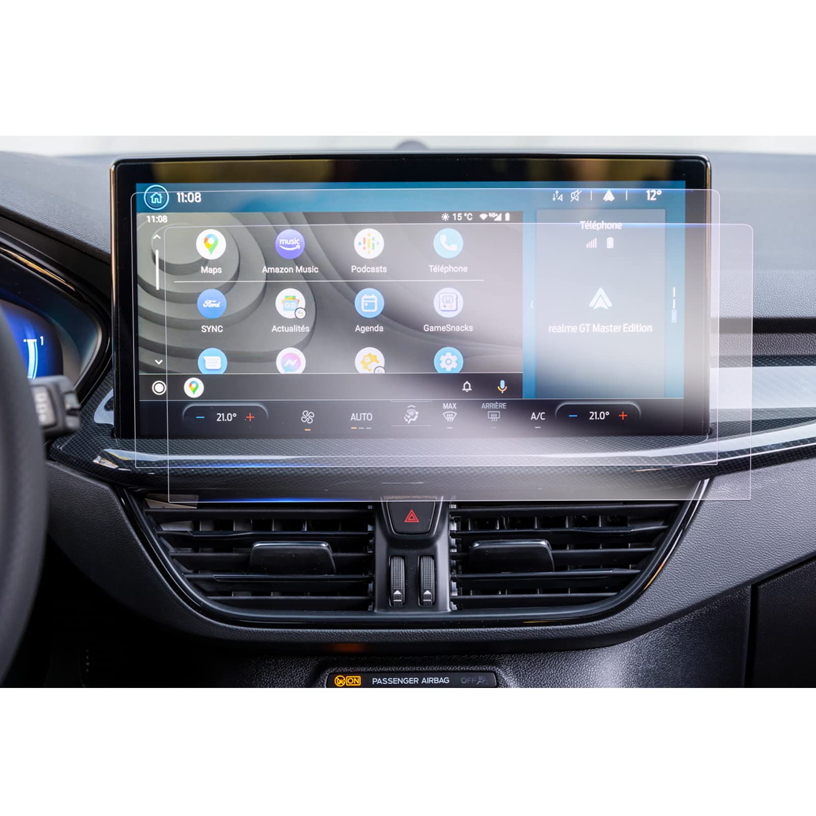 GAFAT [2 Pcs] Fo-rd Focus MK4 2022-2024/ Kuga MK3 2024 2025 13.2" SYNC 4 Navigation Protective Film, Compatible with Ford Focus MK4 Kuga 2024 Facelift 13.2" Nano Screen Protector, 6H Anti-Scratch