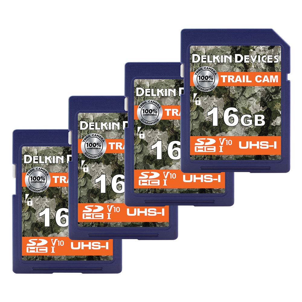 Delkin Devices 16GB TRAIL CAM SDHC UHS-I (V10) Memory Cards (4PK)