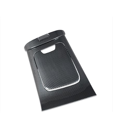 Cubierta Para Portavasos De Consola Mercedes GLK-Class X204 (2008-2015) - ABS, Patrón Fibra De Carbono, Fácil Instalación