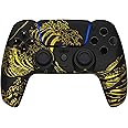 Custom Controllerzz Wireless Controller Compatible with PS5 - Multiple Designs Available (Golden Waves)