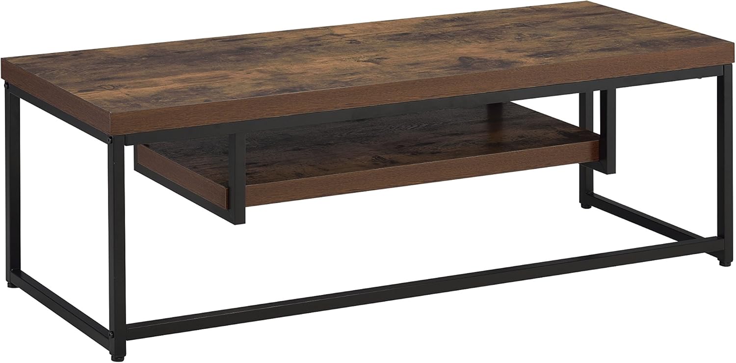 Best Acme Bob Weathered Oak And Black Tv Stand