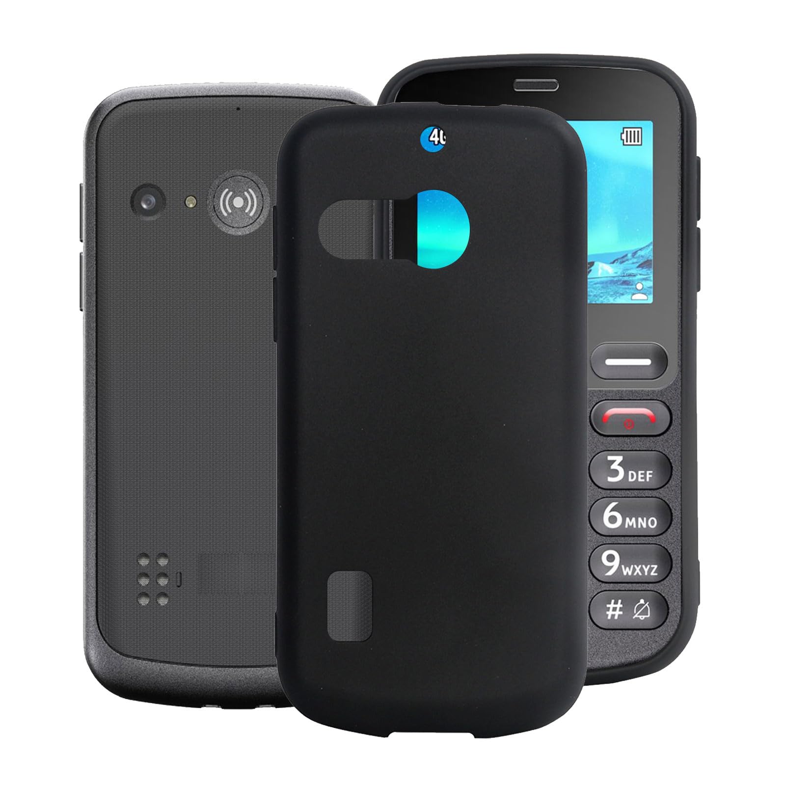 KJYFOANI Phone Case for Doro 1880 4G, Black Anti-Scratch Bumper Cover, Ultra-Thin Soft TPU Case, Flexible Silicone Fashion Protection Case for Doro 1880 4G 2.40 Inch - Simple