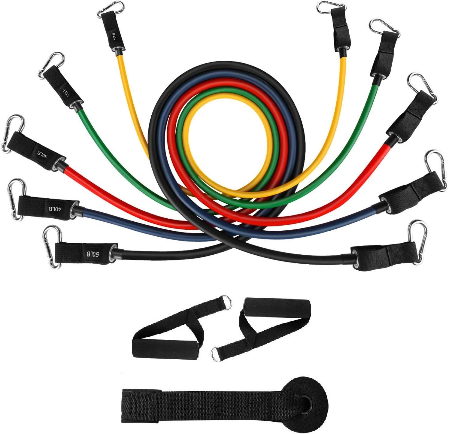 BESTOPE Unisex-Youth A Resistance Bands, 8 Pcs Colorful