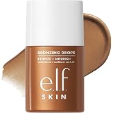 e.l.f. SKIN Bronzing Drops, Pure Gold (Golden Bronze Shimmer) | Liquid Face Tinted Serum with Vitamin E & Sunflower Oil, Shim