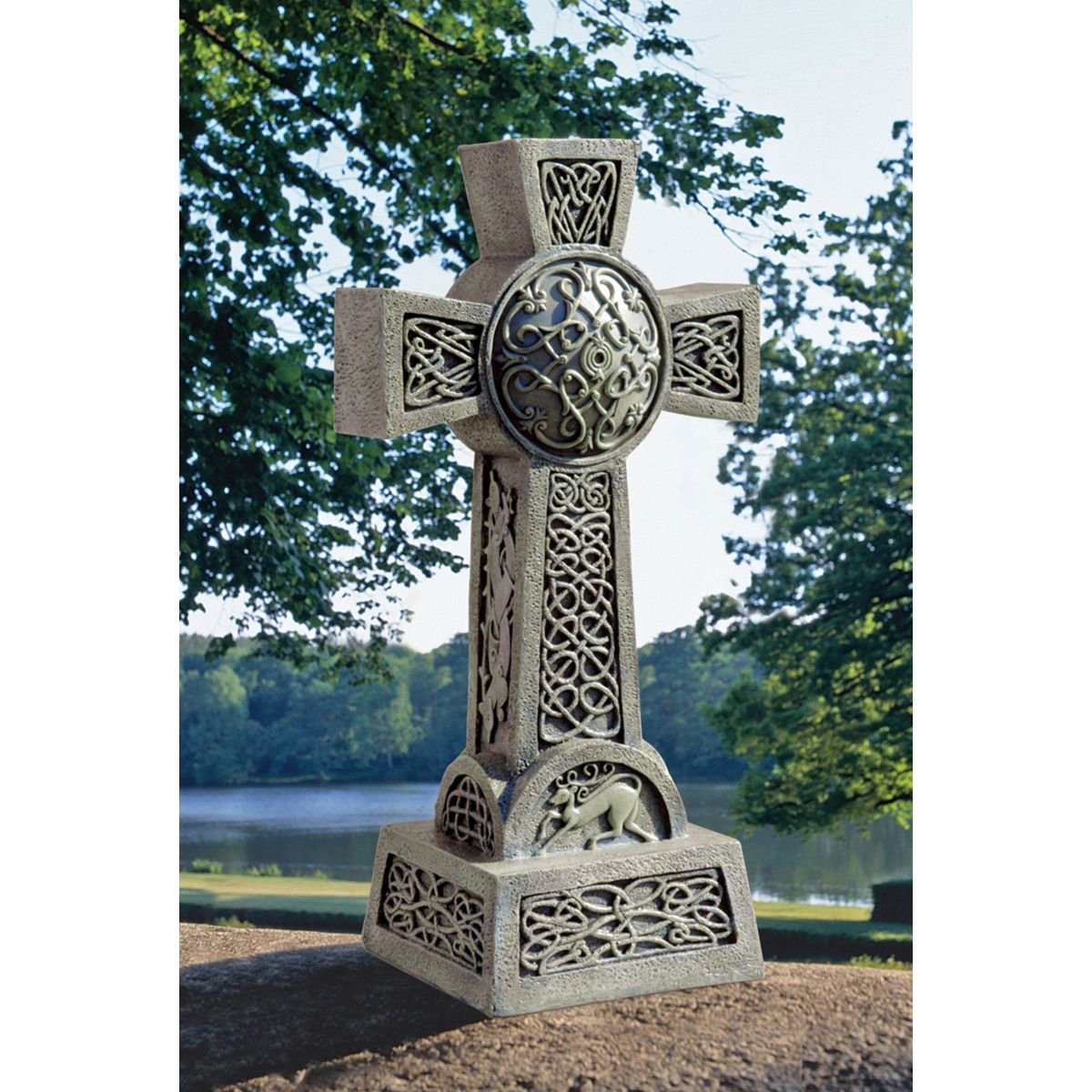 Design Toscano DB25692 Donegal Celtic High Irish Cross Memorial Statue, Single