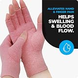 VITTO Anti-Arthritis Gloves Women Men Fingerless Small Pink view 3
