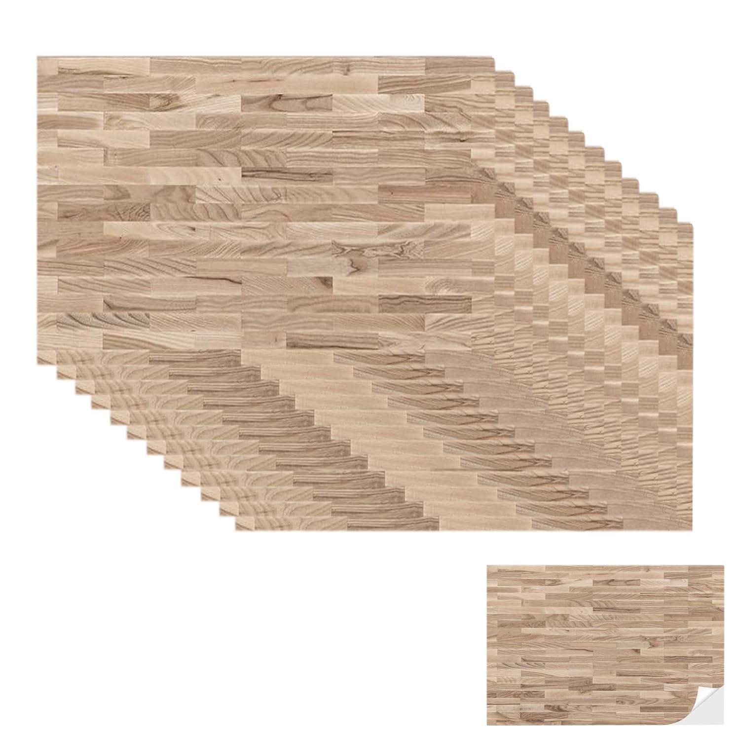 12 Pcs Miniature Dollhouse Red Brick Wallpaper, Peel and Stick Self-Adhesive Dolls House Wallpaper Accessories, Doll House Accessories, 8.3x11.8 Inches (Natural Style)