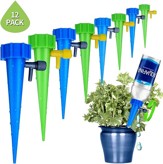 Watering Spikes for Plants, Xndryan 12 Pack Plant Self Watering Devices