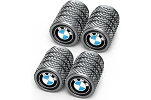 LSLZK8 Tire Valve Caps, Valve Stem Caps Fit BMW X1 X3 X7 X5 X6 1 3 5 6 Series Z4 7 M Series, Alloy Car Tire Caps for Corrosion Resistant Leak-Proof Car Accessories, Black