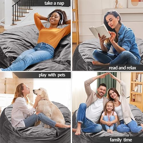 breadsac Bean Bag Chairs, Memory Foam Stuffing Bean Bag Chair for - Main Image