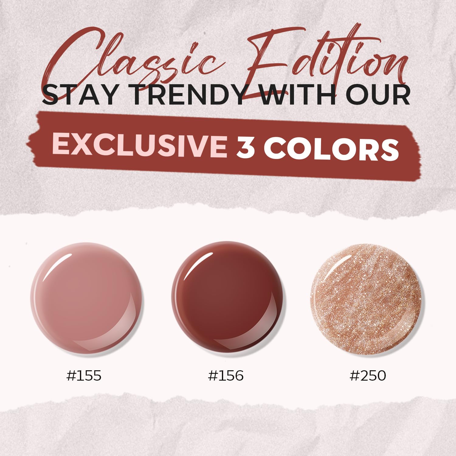 modelones Nail Polish Set 3 Colors Brown Glitter Mini Nail Polish Kit with Top and Base Coat & Remover Pad Fall Winter Nail Polish Finger Nail Polish Bulk Manicure Diy Nail Art Salon Home - Image 9