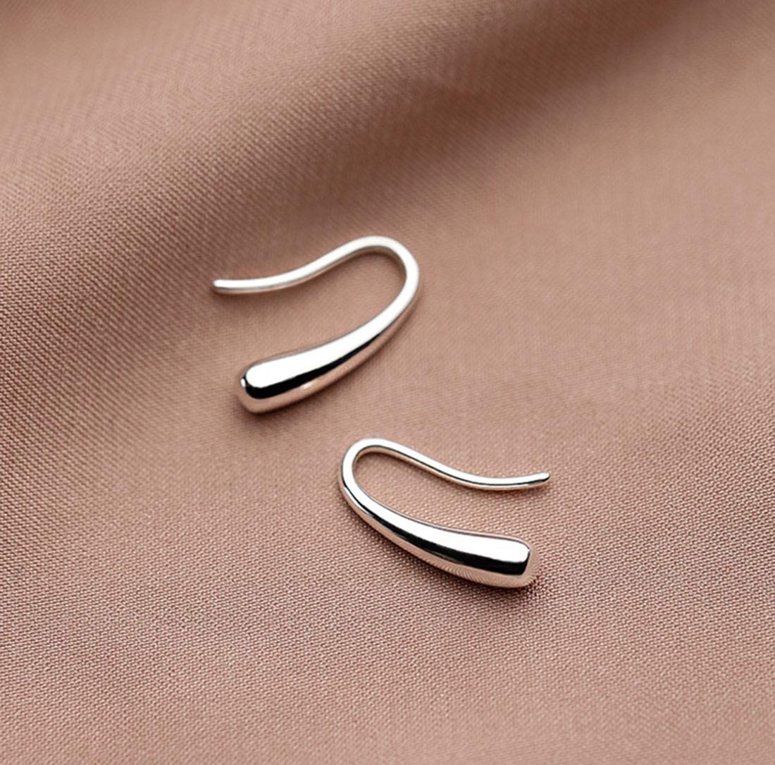 SLUYNZ 925 Sterling Silver Teardrop Earrings Drop for Women Teens Waterdrop Earrings Small Hook Earrings