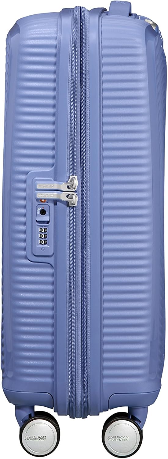 American Tourister - Soundbox Spinner Expandable, 55cm, 35,5/41 L - 2,6 KG, Blue (Denim Blue) - Image 4