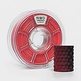 R3D Dual Color Silk PLA Filament, Co-Extrusion 3D Printer Filament 1.75mm, 30-370 mm/s High Speed PLA, Dimensional Accuracy +/- 0.02 mm, 1KG Plastic Spool (Matte Black-Red)