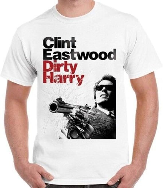Amazon ダーティハリー70年代の映画クリント イーストウッドヴィンテージレトロtシャツ Tシャツ カットソー 通販