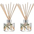 Amazon.com: Rtteri 2 Reed Diffuser Sets Flower Oil Diffuser Sticks with ...