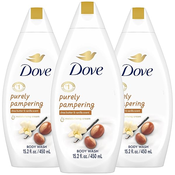 DOVE BODY WASH PURELY PAMPERING 450 ML, 3-PACK