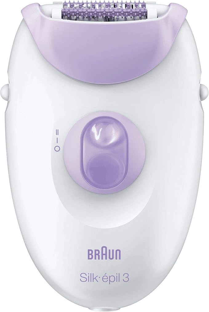 Braun Silkepil 3 3170 Epilator Corded Epilator with 1 Extra Purple, 2 pin plug Amazon.co.uk