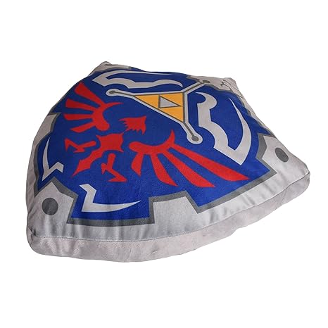 Zelda Kissen Hylia Schild 57x57cm Nintendo Elbenwald grau blau