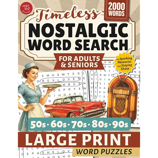 The Rockin' 1950s Nostalgic Large Print Word Search for Adults