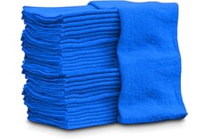 GELEAN Auto Mechanic Shop Towels Cleaning Rags Absorbent Shop Rags Multipurpose Cleaning Towels for Automobiles, Industries, Garage, Homes (Blue 50)