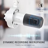 FIFINE XLR USB Dynamic Microphone K688 White with Mute Gain Headphones Jack view 2