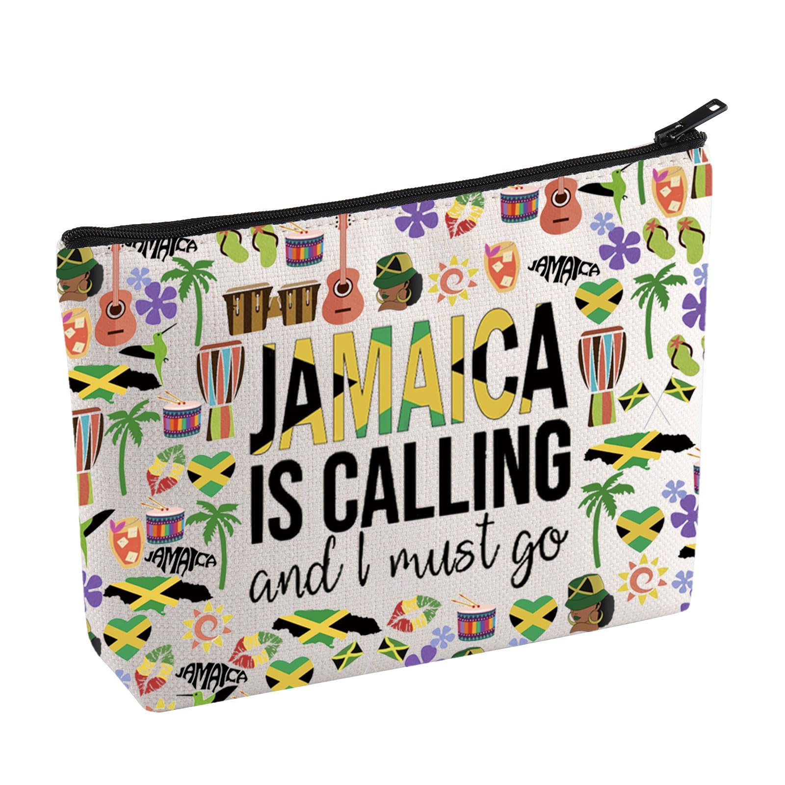Jamaica Vacation Makeup Bag Jamaica Lovers Cosmetic Bag Jamaica Travel Gift Girls Trip Gift Jamaica Souvenirs Gift for Traveler (Jamaica)