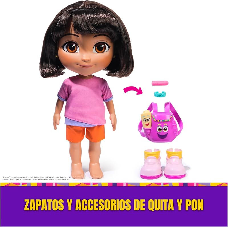 LA EXPLORADORA - Muñeca Dora Canta y Explora: con Canciones, Efectos de Sonido y Frases Bilingües + Accesorios - 6073379 - Juguetes Niña 3 años + - Regalo Niña 3 años + - Juegos Infantiles