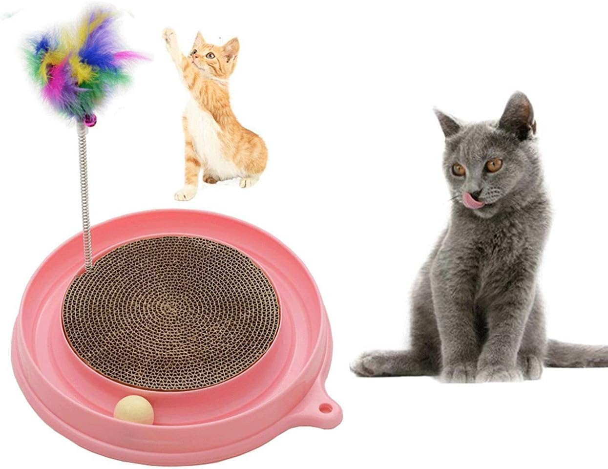 Cydnlive Scratching Post,Turbob Scratcher Cat Toy,Scratching Pads,Cat Track Toy, Fun Interactive for Multiple Cat