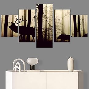 SIGNWIN 5 Panel Canvas Wall Art Modern Art...