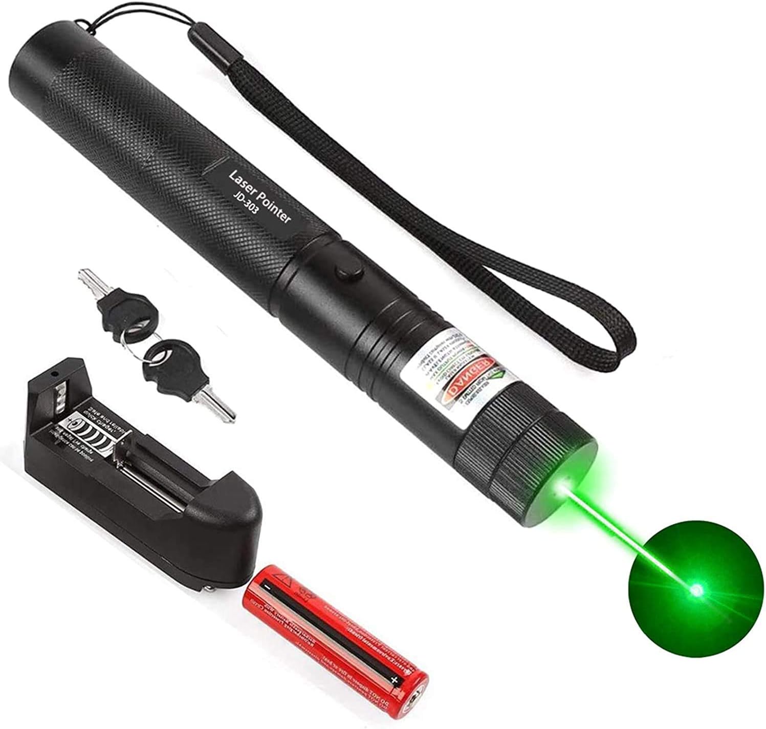 Green Rechargable Demonstration Presentation Pen Tactical High Power