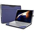 Laptop Case Cover for 16 inch Samsung Galaxy Book 4/5 Pro 360 & Book4 Ultra & Book 4 Pro/Edge,2 in 1 PU Leather Protective Bag Sleeve with Pen Holder (Dark Blue)
