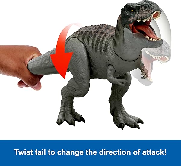 MATTEL JURASSIC WORLD REBIRTH POWER DEVOUR TYRANNOSAURUS REX DINOSAUR FIGURE WITH TONGUE ACTIVATED CONSTANT CHOMP, LIGHTS & SOUNDS, DIGITAL PLAY