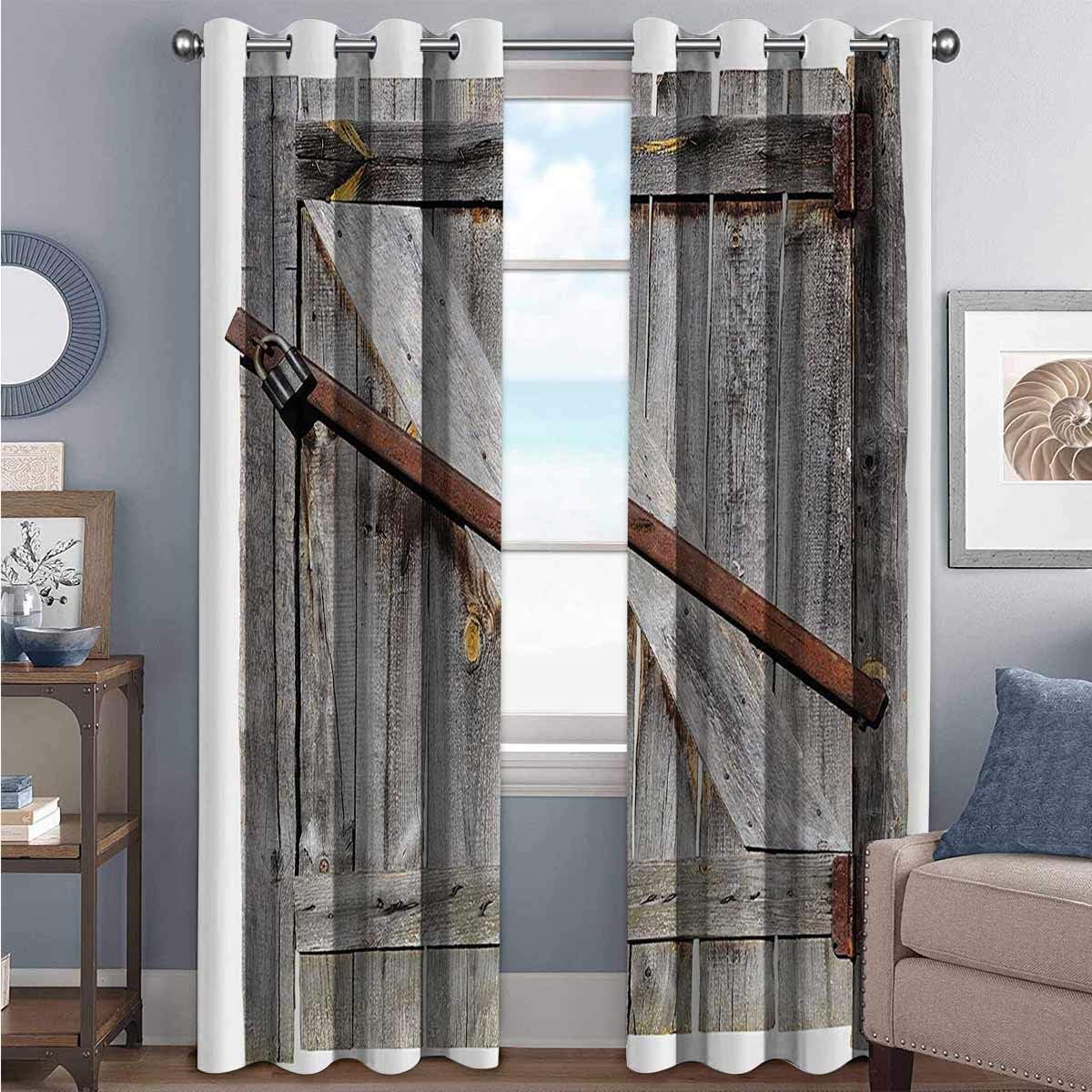 Cortinas opacas rústicas – Junta de aislamiento de madera envejecida